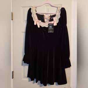 SOLD NWT Dark In Love Black Lace Up Dress Size XXL
